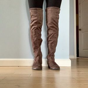 Nine West, size 9 brown knee-high boots